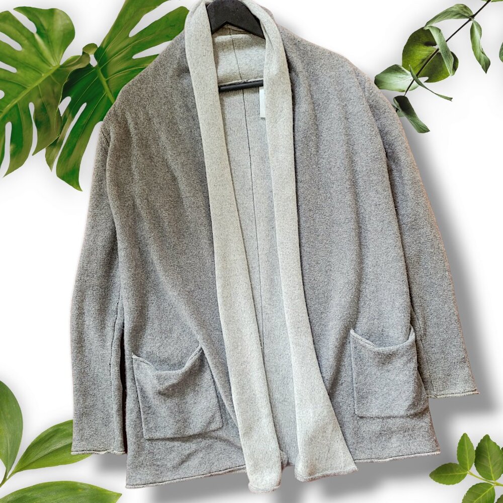 Babaton Wool Cashmere Grey Open Cardi, Sz Medium - Picture 1 of 13